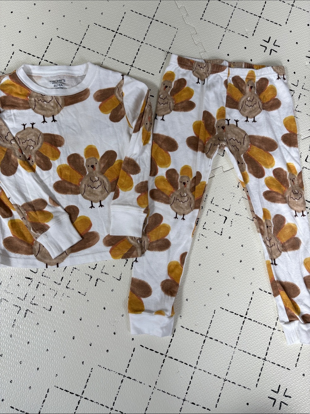 Carters turkey pajamas